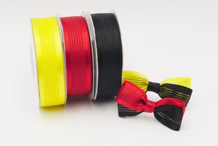 Red Black Yellow Woven Ribbon Set